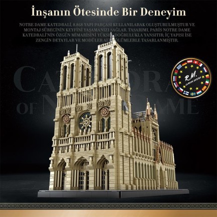 Reobrix 66016 Notre Dame Katedrali Yaratıcı Yapı Blok Seti Building Blocks (Cathedral Of Notre Dame)- 8315Parça - Thumbnail