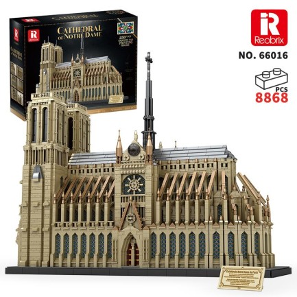 Reobrix - Reobrix 66016 Notre Dame Katedrali Yaratıcı Yapı Blok Seti Building Blocks (Cathedral Of Notre Dame)- 8315Parça