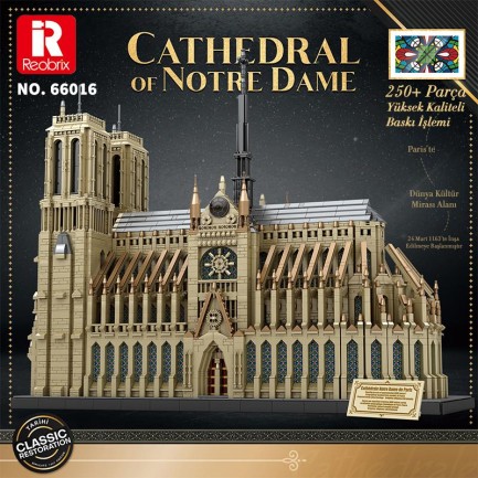 Reobrix 66016 Notre Dame Katedrali Yaratıcı Yapı Blok Seti Building Blocks (Cathedral Of Notre Dame)- 8315Parça - Thumbnail