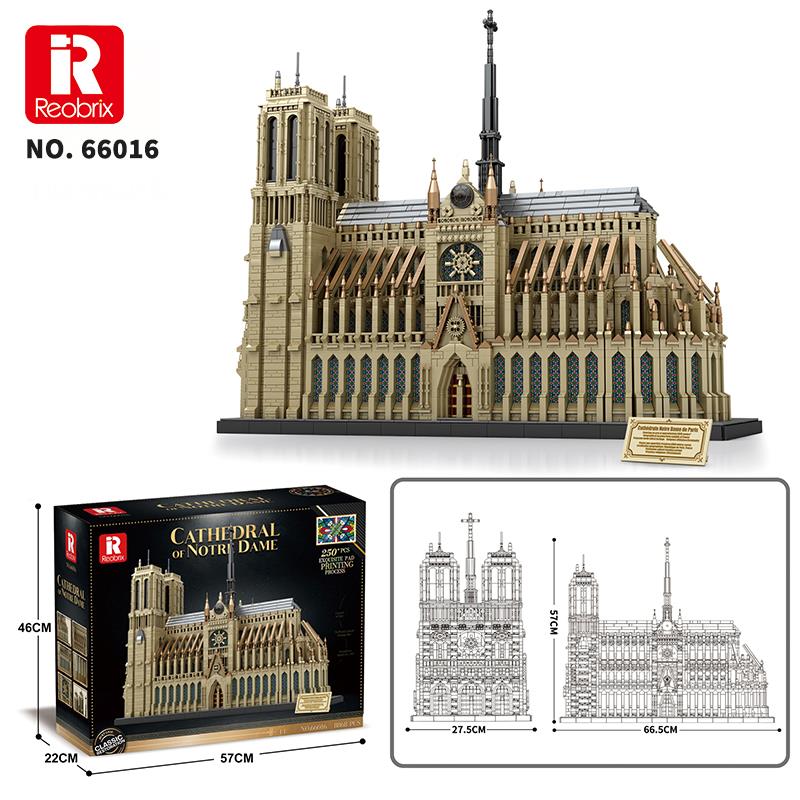 Reobrix 66016 Notre Dame Katedrali Yaratıcı Yapı Blok Seti Building Blocks (Cathedral Of Notre Dame)- 8315Parça