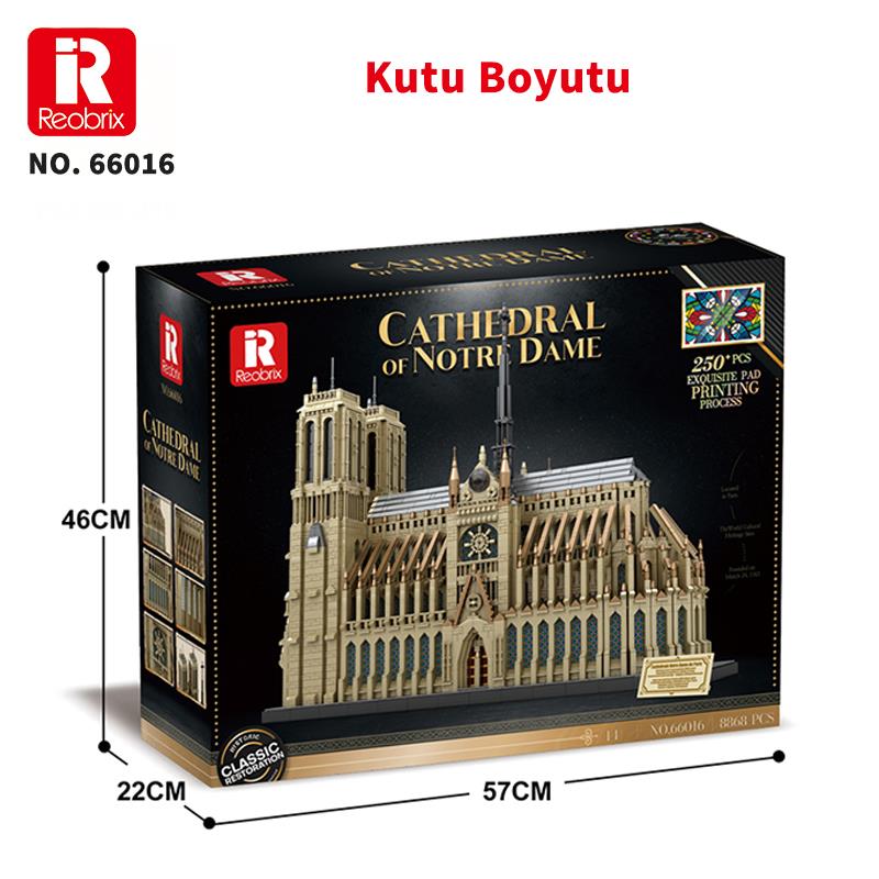 Reobrix 66016 Notre Dame Katedrali Yaratıcı Yapı Blok Seti Building Blocks (Cathedral Of Notre Dame)- 8315Parça