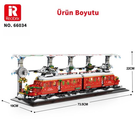Reobrix Christmas Train 66034 Brick Yapım Seti - Thumbnail