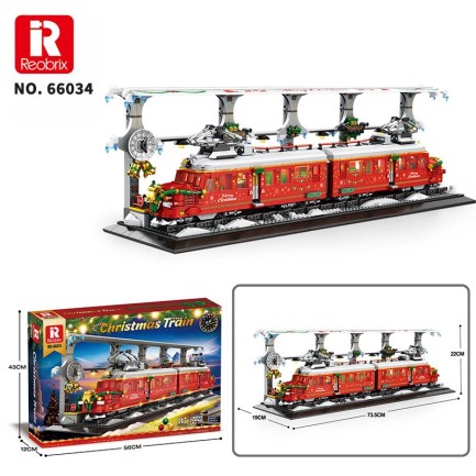 Reobrix Christmas Train 66034 Brick Yapım Seti - Thumbnail