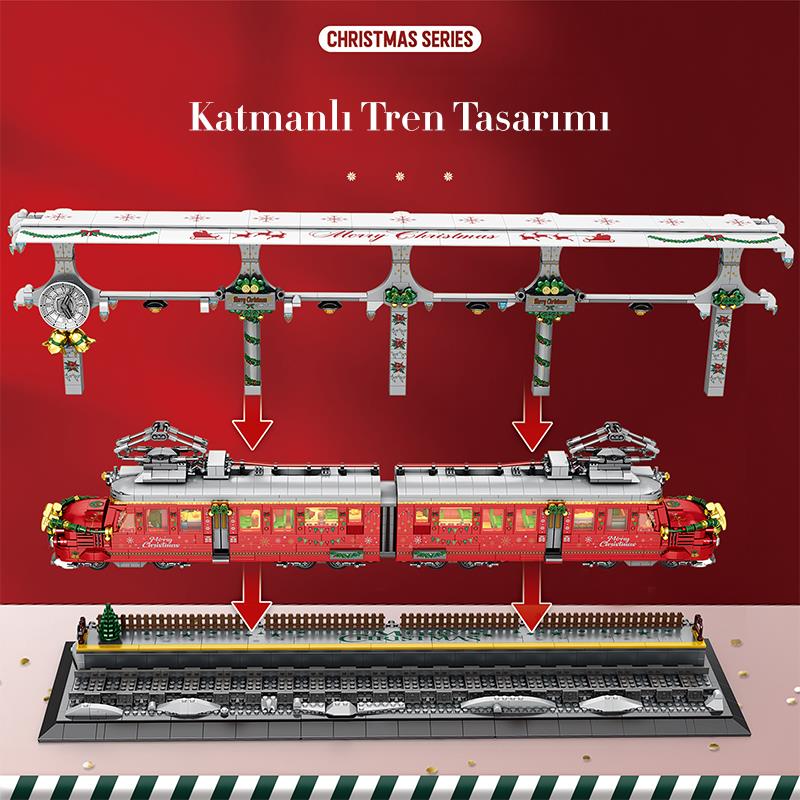 Reobrix Christmas Train 66034 Brick Yapım Seti