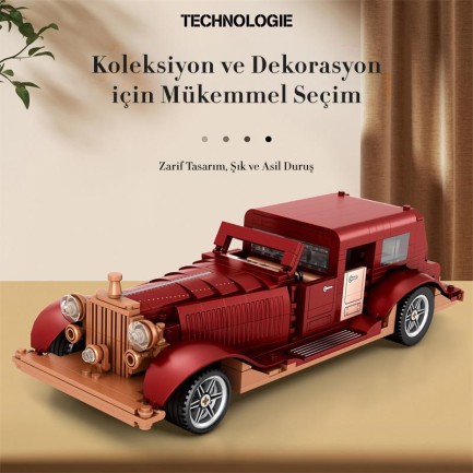 Reobrix Technic 11033 Rolls Royce Phantom Araba Yaratıcı Yapı Blok Seti Building Blocks - 865 Parça - Thumbnail