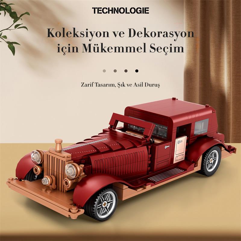 Reobrix Technic 11033 Rolls Royce Phantom Araba Yaratıcı Yapı Blok Seti Building Blocks - 865 Parça