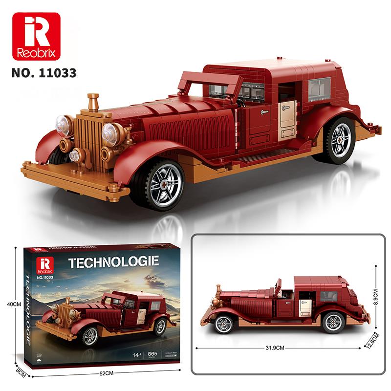 Reobrix Technic 11033 Rolls Royce Phantom Araba Yaratıcı Yapı Blok Seti Building Blocks - 865 Parça
