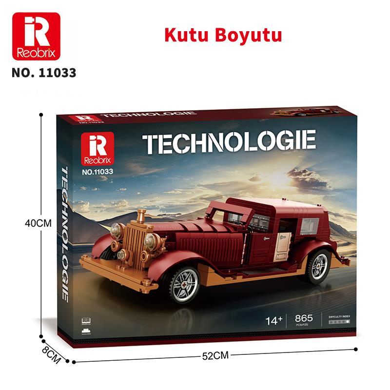 Reobrix Technic 11033 Rolls Royce Phantom Araba Yaratıcı Yapı Blok Seti Building Blocks - 865 Parça