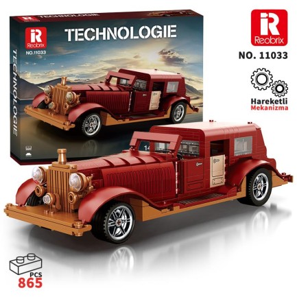 Reobrix - Reobrix Technic 11033 Rolls Royce Phantom Araba Yaratıcı Yapı Blok Seti Building Blocks - 865 Parça