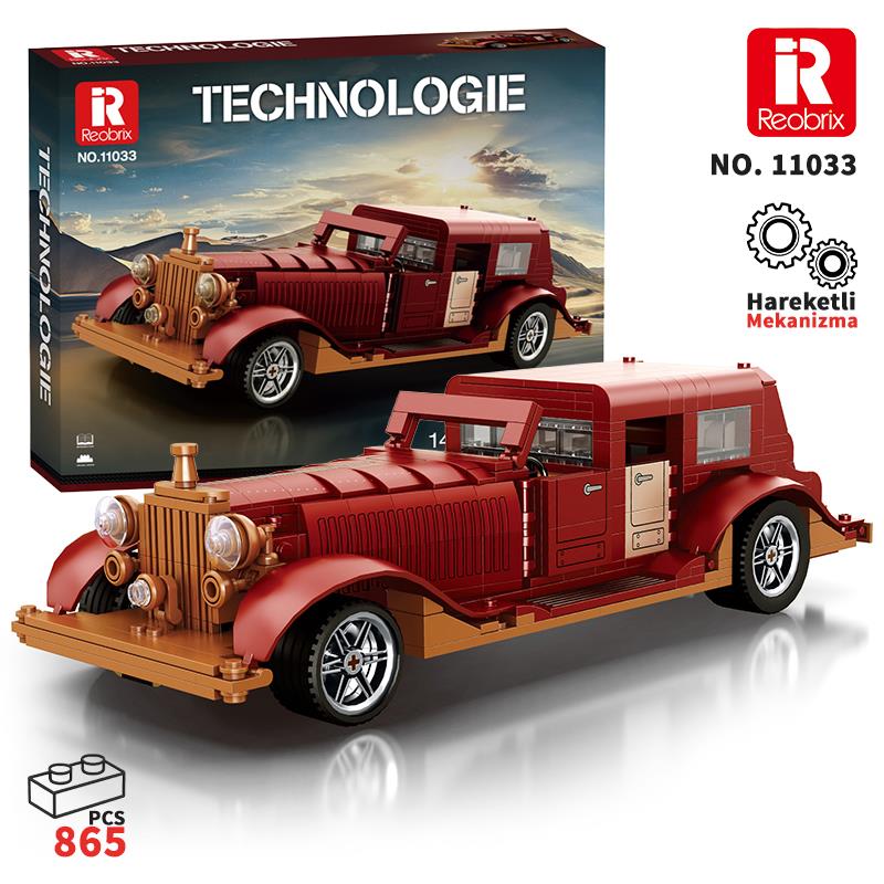Reobrix Technic 11033 Rolls Royce Phantom Araba Yaratıcı Yapı Blok Seti Building Blocks - 865 Parça