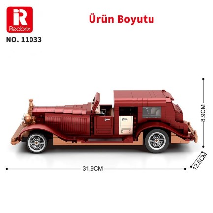Reobrix Technic 11033 Rolls Royce Phantom Araba Yaratıcı Yapı Blok Seti Building Blocks - 865 Parça - Thumbnail