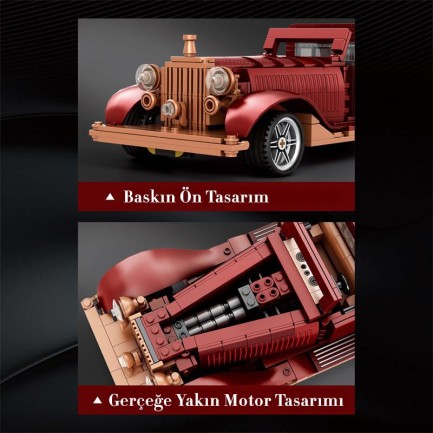 Reobrix Technic 11033 Rolls Royce Phantom Araba Yaratıcı Yapı Blok Seti Building Blocks - 865 Parça - Thumbnail