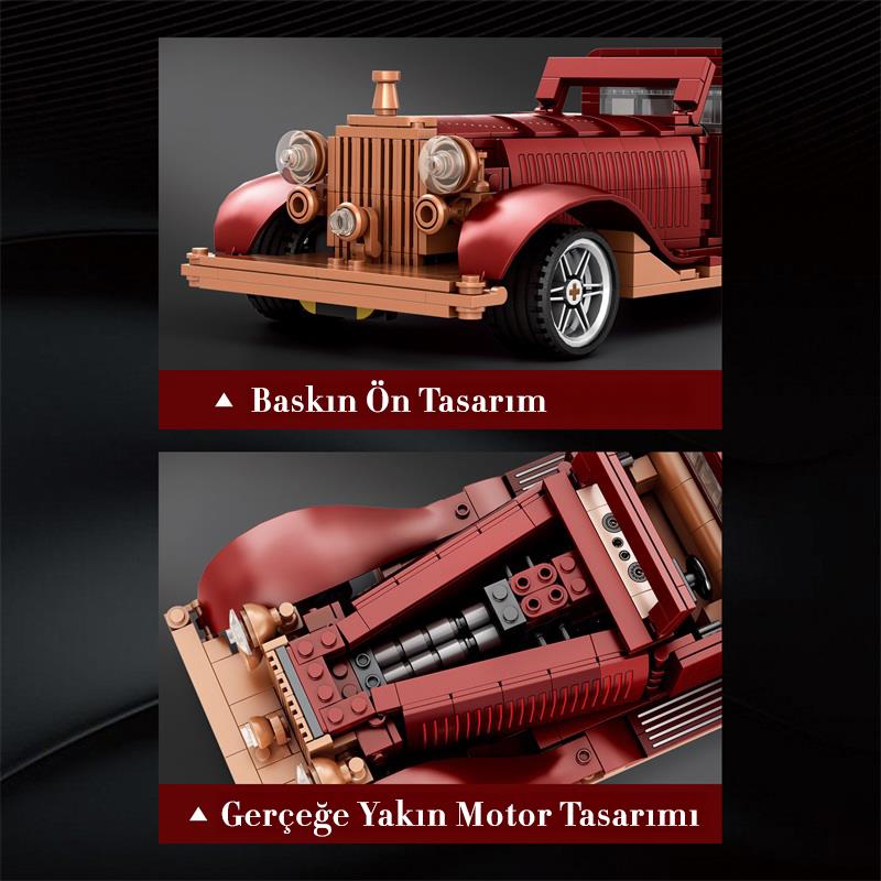 Reobrix Technic 11033 Rolls Royce Phantom Araba Yaratıcı Yapı Blok Seti Building Blocks - 865 Parça