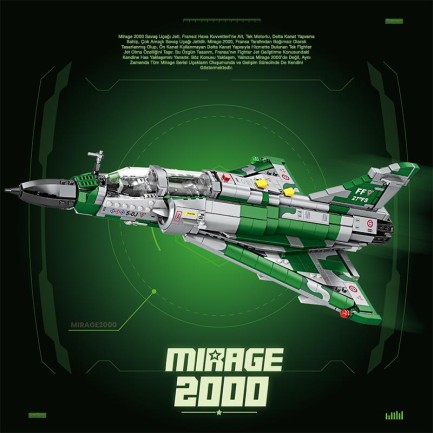 Reobrix 33044 Mirage 2000 Yaratıcı Yapı Blok Seti Building Blocks - 1012 Parça - Thumbnail