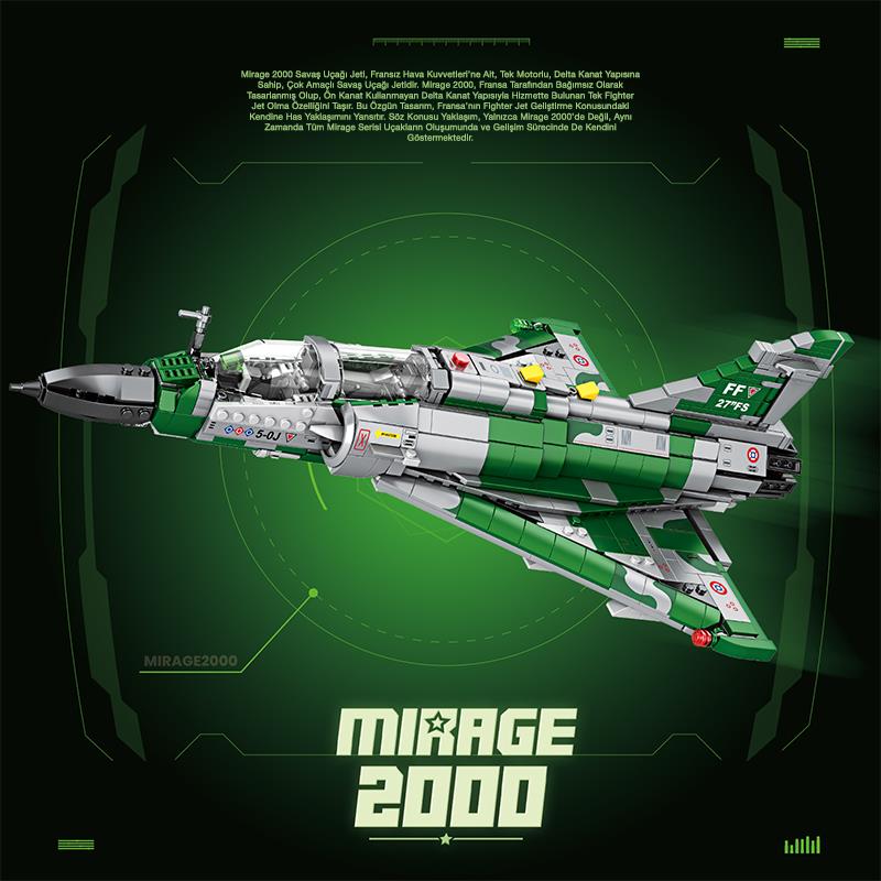 Reobrix 33044 Mirage 2000 Yaratıcı Yapı Blok Seti Building Blocks - 1012 Parça