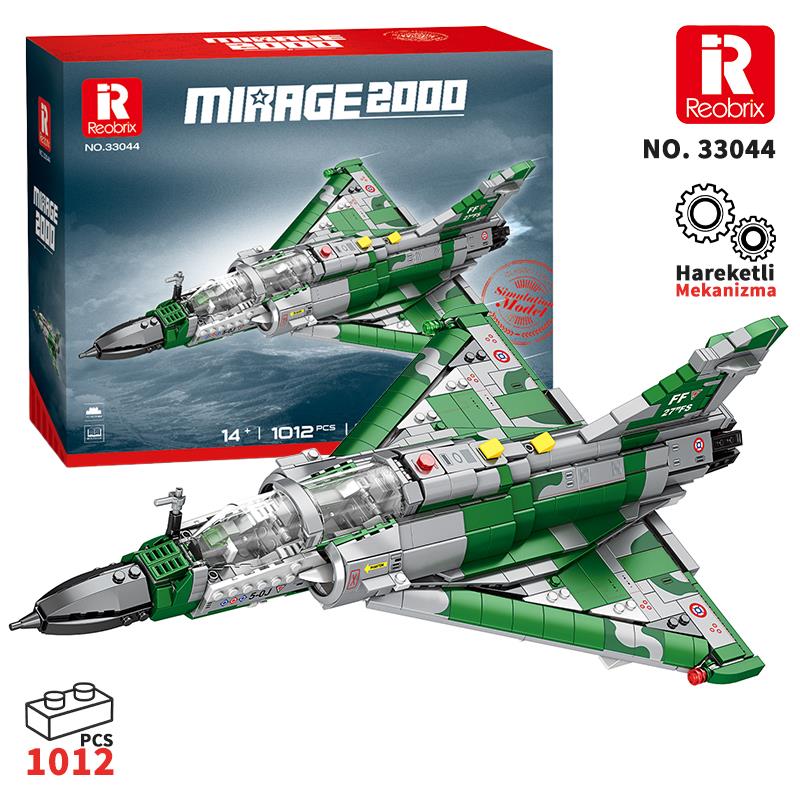 Reobrix 33044 Mirage 2000 Yaratıcı Yapı Blok Seti Building Blocks - 1012 Parça
