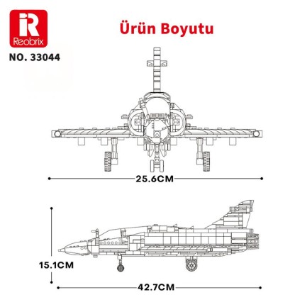 Reobrix 33044 Mirage 2000 Yaratıcı Yapı Blok Seti Building Blocks - 1012 Parça - Thumbnail