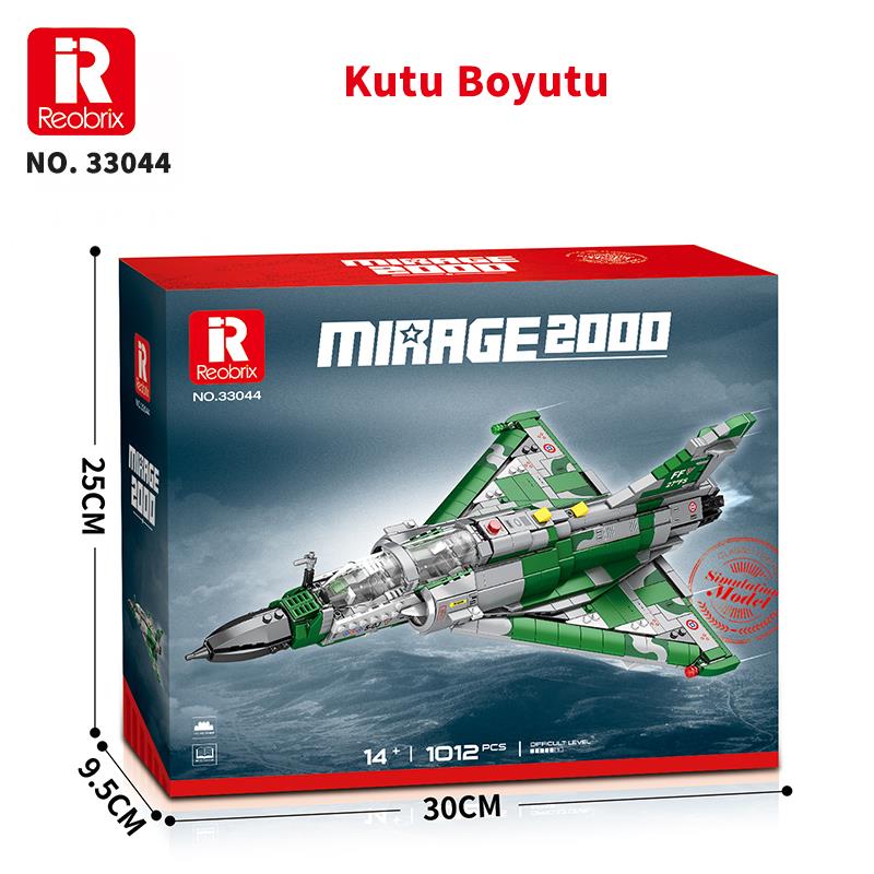 Reobrix 33044 Mirage 2000 Yaratıcı Yapı Blok Seti Building Blocks - 1012 Parça