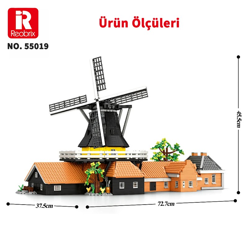 Reobrix Dutch Windmill 55019 Brick Yapım Seti