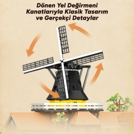 Reobrix Dutch Windmill 55019 Brick Yapım Seti - Thumbnail