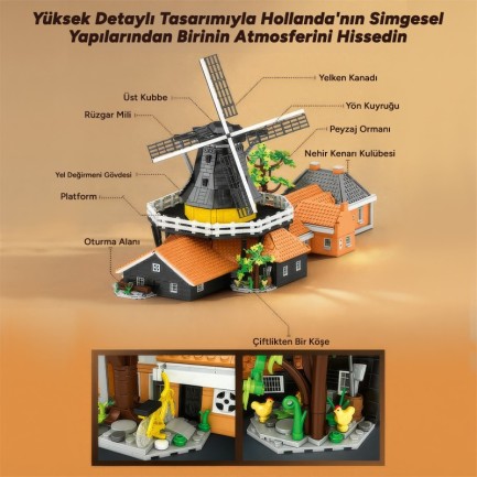 Reobrix Dutch Windmill 55019 Brick Yapım Seti - Thumbnail