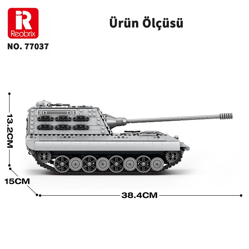 Reobrix E100 Heavy Tank 77037 Brick Yapım Seti