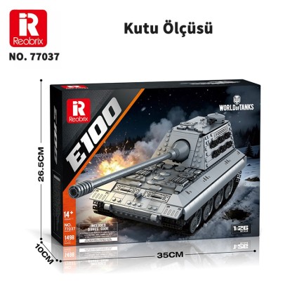 Reobrix E100 Heavy Tank 77037 Brick Yapım Seti - Thumbnail