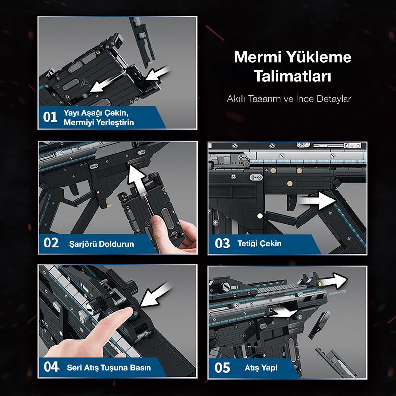 Reobrix Ejection Bursting Gun 77007 Brick Yapım Seti