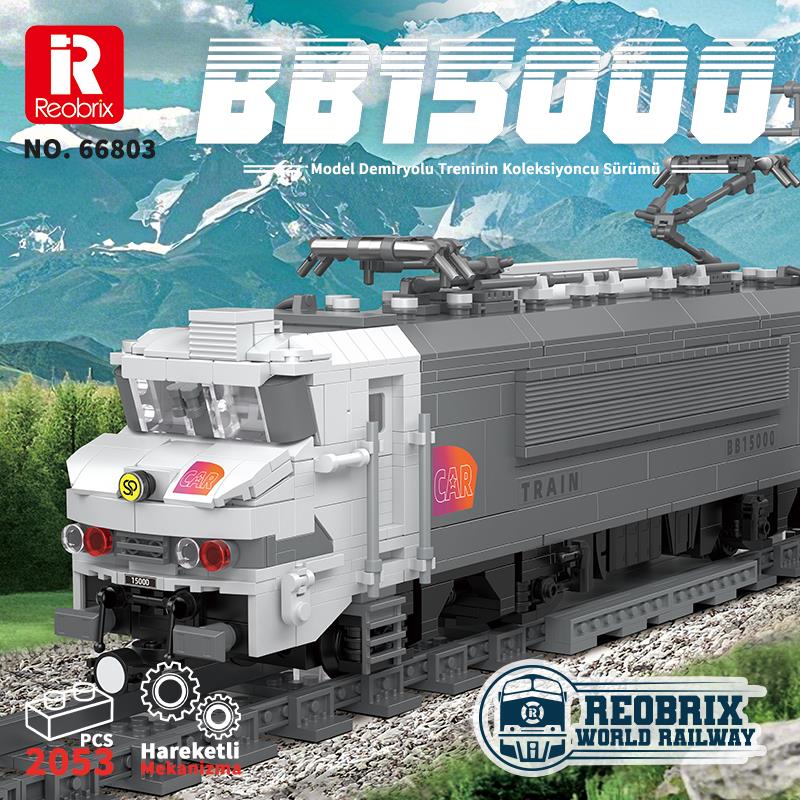 Reobrix Technic 66803 BB15000 Lokomotif Tren (Electric Locomotive) Yaratıcı Yapı Blok Seti Building Blocks - 2053 Parça