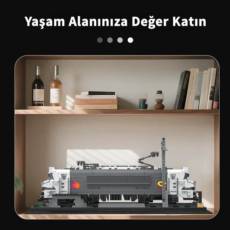 Reobrix Technic 66803 BB15000 Lokomotif Tren (Electric Locomotive) Yaratıcı Yapı Blok Seti Building Blocks - 2053 Parça