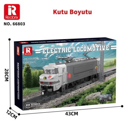 Reobrix Technic 66803 BB15000 Lokomotif Tren (Electric Locomotive) Yaratıcı Yapı Blok Seti Building Blocks - 2053 Parça - Thumbnail