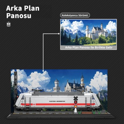 Reobrix Technic 66802 Lokomotif Tren BR101 (Electric Locomotive) Yaratıcı Yapı Blok Seti Building Blocks - 1928 Parça - Thumbnail