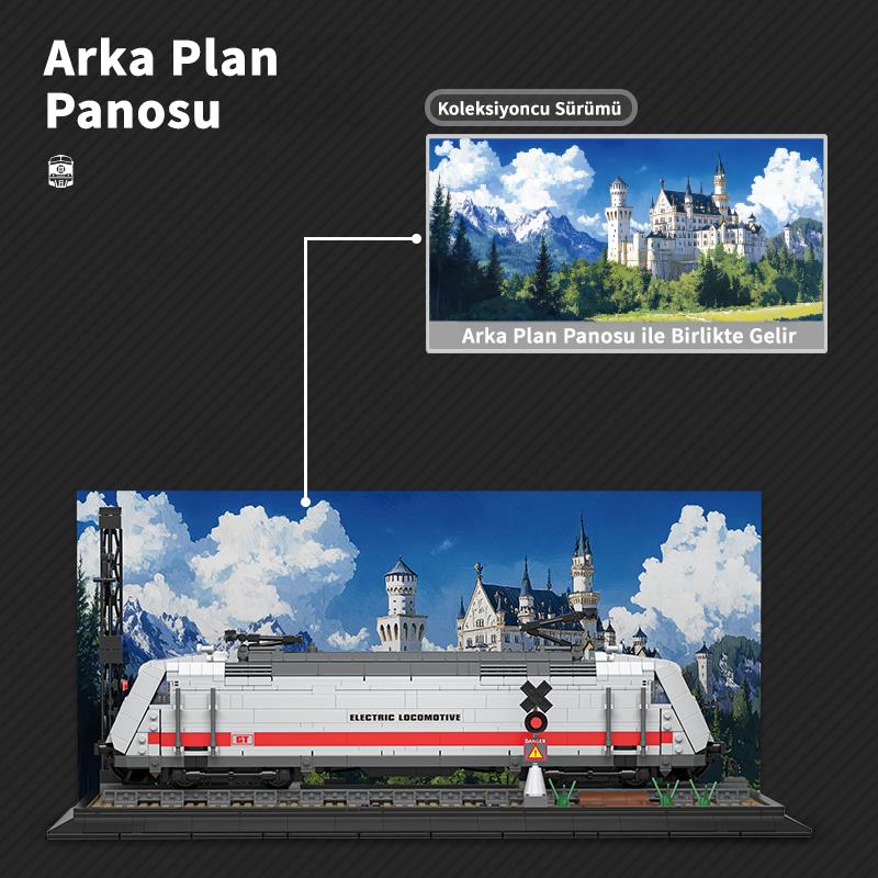 Reobrix Technic 66802 Lokomotif Tren BR101 (Electric Locomotive) Yaratıcı Yapı Blok Seti Building Blocks - 1928 Parça