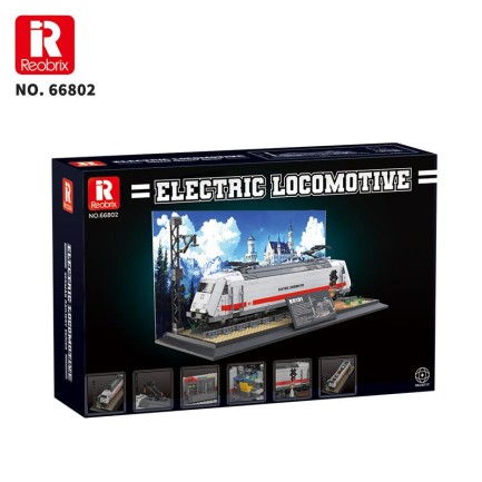 Reobrix Technic 66802 Lokomotif Tren BR101 (Electric Locomotive) Yaratıcı Yapı Blok Seti Building Blocks - 1928 Parça - Thumbnail