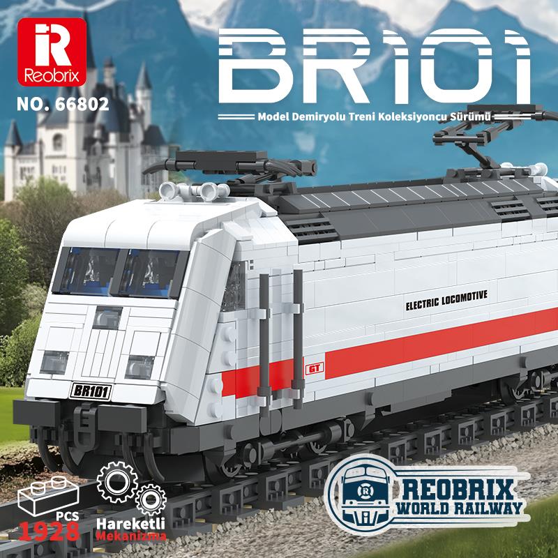 Reobrix Technic 66802 Lokomotif Tren BR101 (Electric Locomotive) Yaratıcı Yapı Blok Seti Building Blocks - 1928 Parça