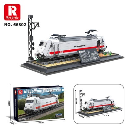 Reobrix Technic 66802 Lokomotif Tren BR101 (Electric Locomotive) Yaratıcı Yapı Blok Seti Building Blocks - 1928 Parça - Thumbnail