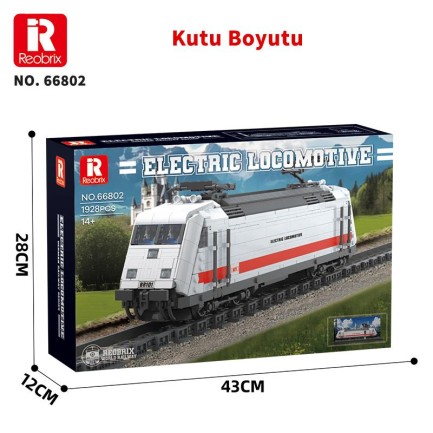 Reobrix Technic 66802 Lokomotif Tren BR101 (Electric Locomotive) Yaratıcı Yapı Blok Seti Building Blocks - 1928 Parça - Thumbnail