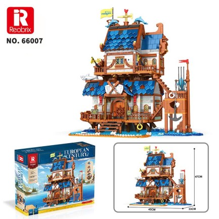 Reobrix Technic 66007 Balıkçı Evi Yaratıcı Yapı Blok Seti Building Blocks (Fishing Store)-2450 Parça - Thumbnail