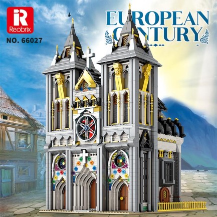 Reobrix 66027 Ortaçağ Kilisesi Yaratıcı Yapı Blok Seti Building Blocks (European Century Medieval Churches)- 3468 Parça - Thumbnail