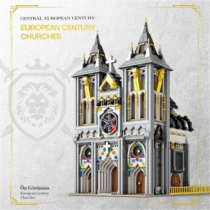 Reobrix 66027 Ortaçağ Kilisesi Yaratıcı Yapı Blok Seti Building Blocks (European Century Medieval Churches)- 3468 Parça - Thumbnail