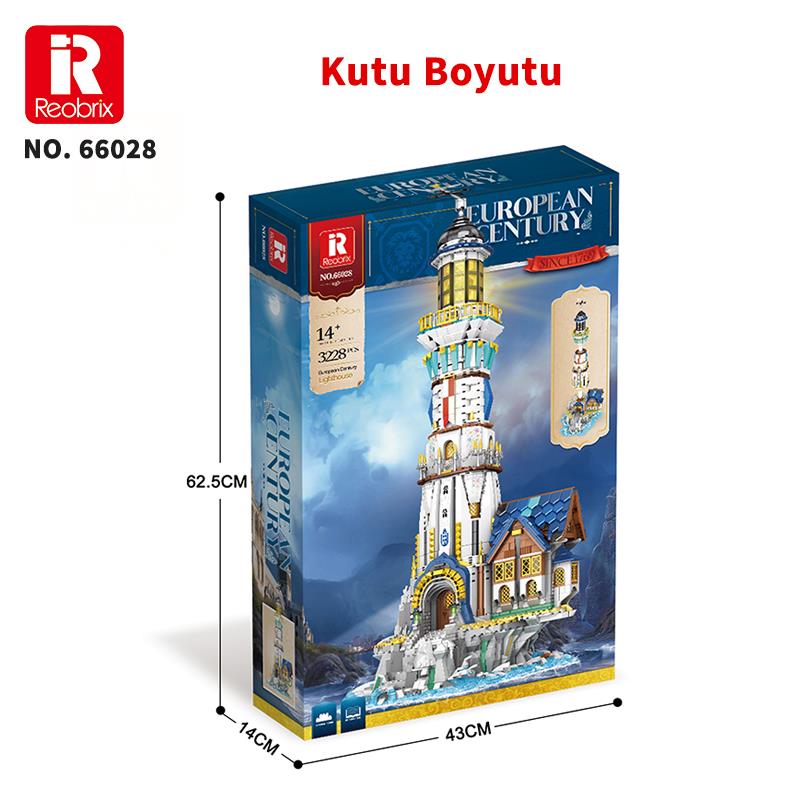 Reobrix 66028 Deniz Feneri Yaratıcı Yapı Blok Seti Building Blocks (European Century:Lighthouse) - 2966 Parça