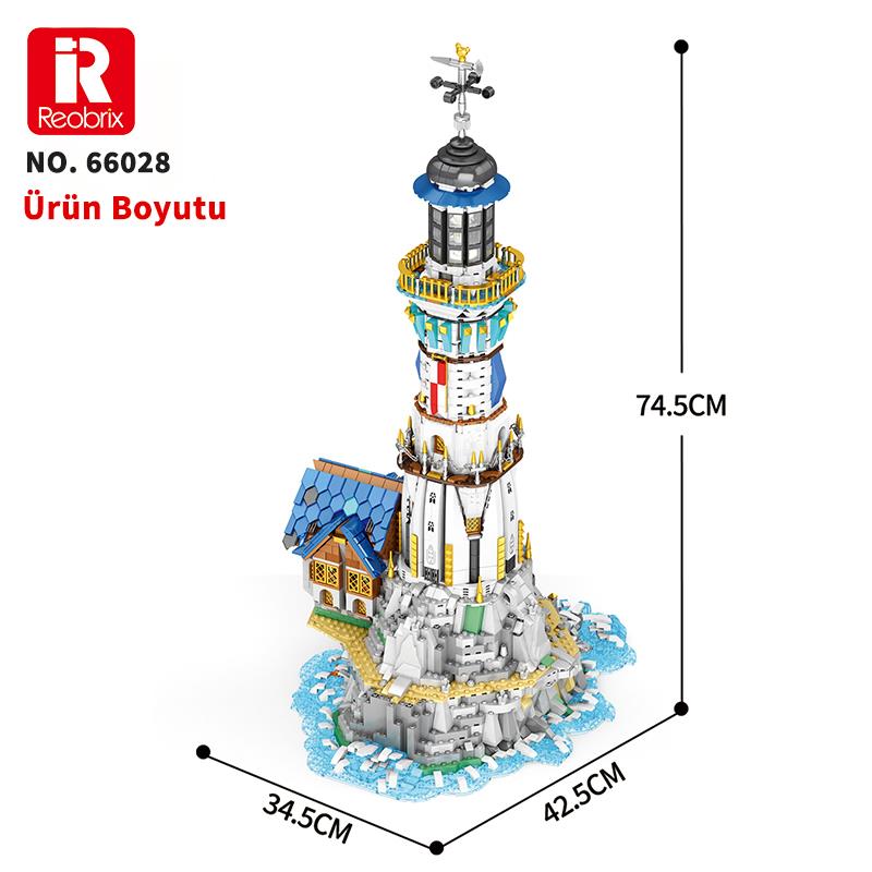 Reobrix 66028 Deniz Feneri Yaratıcı Yapı Blok Seti Building Blocks (European Century:Lighthouse) - 2966 Parça