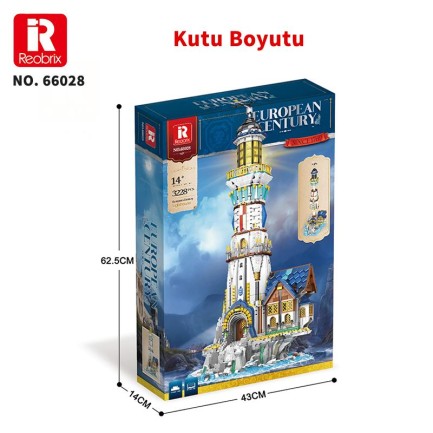 Reobrix 66028 Deniz Feneri Yaratıcı Yapı Blok Seti Building Blocks (European Century:Lighthouse) - 2966 Parça - Thumbnail