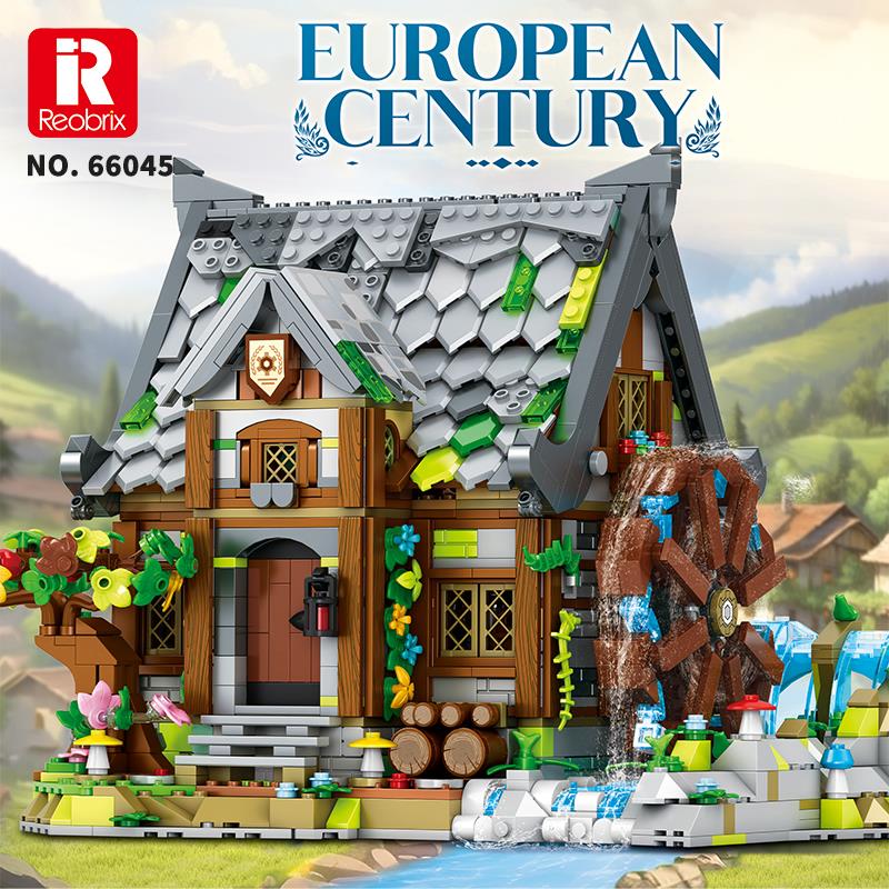 Reobrix 66045 Değirmen Evi Yaratıcı Yapı Blok Seti Building Blocks (Europen Century Mill House)- 1873 Parça