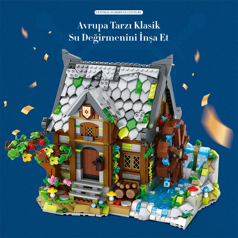 Reobrix 66045 Değirmen Evi Yaratıcı Yapı Blok Seti Building Blocks (Europen Century Mill House)- 1873 Parça