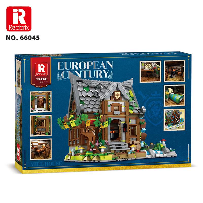 Reobrix 66045 Değirmen Evi Yaratıcı Yapı Blok Seti Building Blocks (Europen Century Mill House)- 1873 Parça