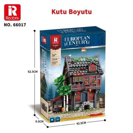 Reobrix 66017 Haçlı Hanı Yaratıcı Yapı Blok Seti Building Block (Medieval Tavern The Crusader's Inn)- 2953 Parça - Thumbnail