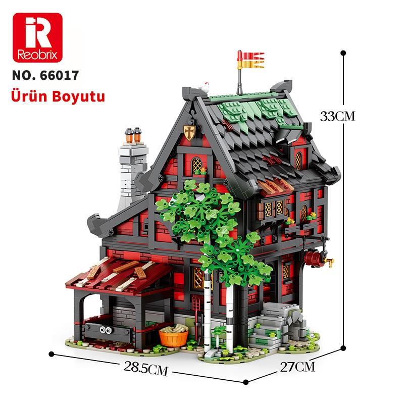 Reobrix 66017 Haçlı Hanı Yaratıcı Yapı Blok Seti Building Block (Medieval Tavern The Crusader's Inn)- 2953 Parça
