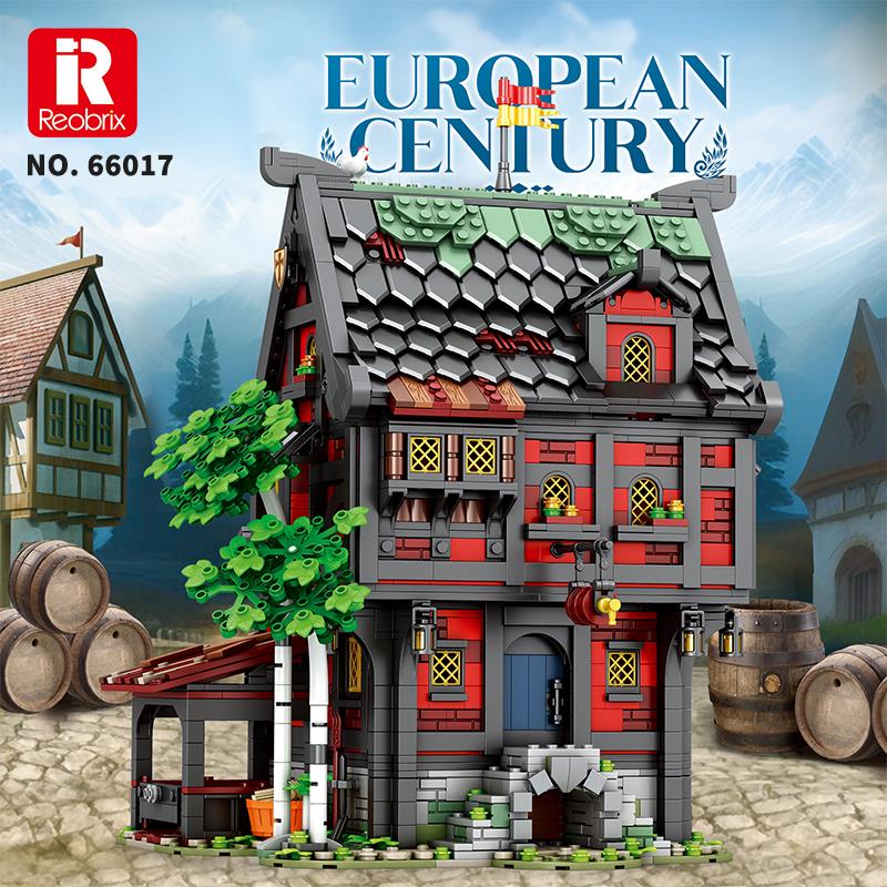 Reobrix 66017 Haçlı Hanı Yaratıcı Yapı Blok Seti Building Block (Medieval Tavern The Crusader's Inn)- 2953 Parça