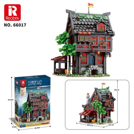 Reobrix 66017 Haçlı Hanı Yaratıcı Yapı Blok Seti Building Block (Medieval Tavern The Crusader's Inn)- 2953 Parça - Thumbnail